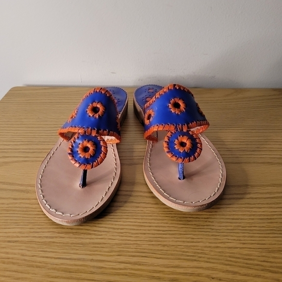 Jack Rogers Women's Spirit Navajo Sandals Blue - Size (5.5) - NEW - NEVER WORN - Picture 1 of 7